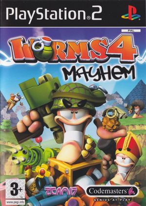 Worms 4: Mayhem PAL Front